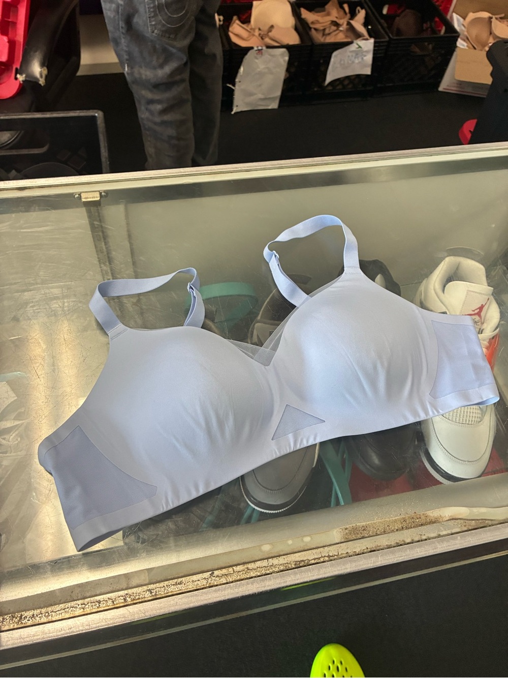 Women’s Honeylove Crossover Contour Bra New Sz 38D NWT Blue
